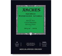 ARCHES Aquarelle 100% Fino 300g Bloc Encolado 14.8x21cm 12 hojas Blanco Natural