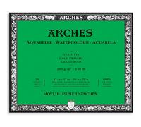 ARCHES Aquarelle 100% Fino 300g Bloc Encolado 4 Lados 41x51cm 20 hojas Blanco Natural