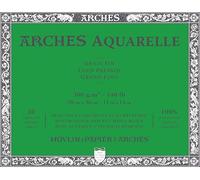 Arches Bloc Aquarelle 100% Fino 300g Encolado 4L 28x36 20 hojas Blanco Natural