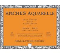 Arches Bloc de acuarela Rough 23 x 31 cm 300 g 20 hojas Blanco natural