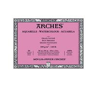 Arches Bloc de Papel para Acuarela, Madera, Blanco Natural, 26 x 36 cm, 20