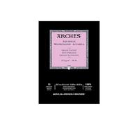 Arches Bloc para acuarela encolada 1 lado (15 hojas) - grano satinado - blanco natural 185 g/m2 - A3