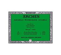 Arches Bloque de acuarela, 300 g/m², prensado en frío, 26 x 36 cm, madera, multicolor, 20