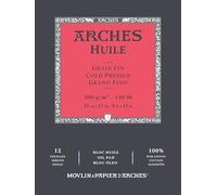 Arches Bloc Huile 100% Fino 300 g encolado 23x31 12 hojas Blanco