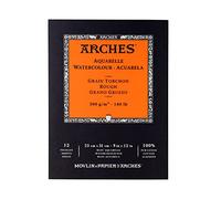 Arches – Bloc de acuarela 9 x 12 pulgadas 140 lb (300 g/m²) grano grueso