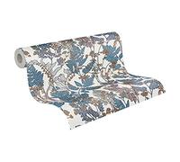 Architects Paper 377517 37751-7 - Papel pintado con diseño floral, 10,05 m x 0,53 m, color azul y beige
