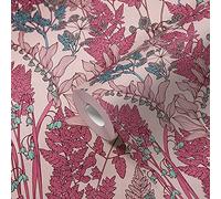Architects Paper 377518 37751-8 - Papel pintado con diseño floral (10,5 m x 0,53 m), color rojo y azul