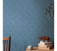 Architects Paper Arcade 391746 - Papel pintado (10,05 m x 0,53 m), color plateado y azul