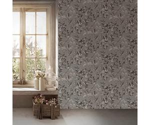 Architects Paper Papel pintado floral, gris, blanco, negro, beige, papel pintado de flores, 10,05 m x 0,53 m, fabricado en Alemania