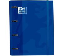 Oxford Carpeta Europeanbinder 4 anillas 35mm A4+ Recambio 100 hojas Cuadrícula 5x5 Azul marino