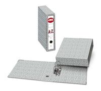 Archivador A-Z + Caja PRAXTON Gris Jaspeado, Folio Ancho 75 mm.