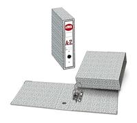 Archivador A-Z + Caja PRAXTON Gris Jaspeado, Folio Ancho 75 mm. (Pack x5)