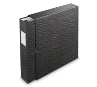 Hama Archivador 4 anillas, ancho 70 mm con estuche - Negro/Gris