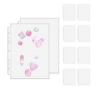 Archivador de anillas A5 A6, portatarjetas transparente de alta definición, 10 hojas, álbum de fotos recargable para tarjetas de celebridades, organizador de almacenamiento versátil, PP impermeable