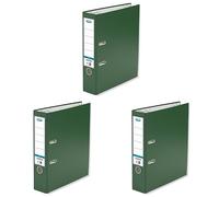 Archivador de palanca elba carton forrado pvc con rado top folio lomo 80 mm verde (Paquete de 3)