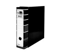 Liderpapel Archivador de palanca A4 AZ15 forrado lomo 80 mm negro con caja y compresor metálico