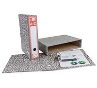 ARCHIVADOR DE PALANCA LIDERPAPEL CARTON FORRADO FOLIO JASPEADO GRIS CON CAJA CLASSIC RED