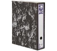 Archivador De Palanca Liderpapel Carton Forrado Folio Jaspeado Negro Con Caja Classic Blue