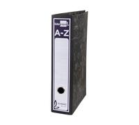 Archivador de palanca liderpapel folio classic blue carton entrecolado sin rado lomo 80mm negro compresor metal