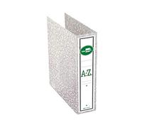 Archivador de palanca liderpapel folio classic grey carton entrecolado con rado lomo 75mm gris compresor metalic