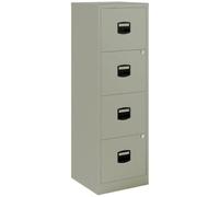 ARCHIVADOR METÁLICO 4 CAJONES , 40X40X125 CM (ANCHO X FONDO X ALTO) FORMATO A4 -CAPACIDAD CAJON 15KG- TIRADOR DE PLÁSTICO GRIS (