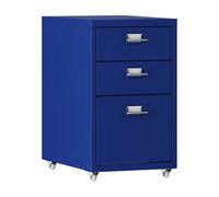 Archivador móvil kökar acero 48x28x41 cm - azul [en.casa]