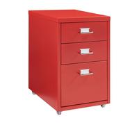 Archivador móvil kökar acero 48x28x41 cm - rojo [en.casa]