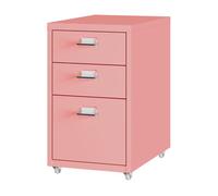 Archivador móvil kökar acero 48x28x41 cm - rosa [en.casa]