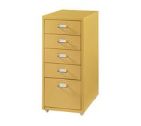Archivador móvil kökar con 5 cajones 69x28x41 cm acero - amarillo [en.casa]