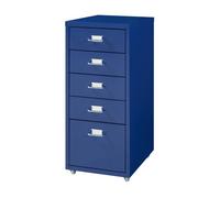 Archivador móvil kökar con 5 cajones 69x28x41 cm acero - azul [en.casa]