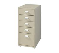 Archivador móvil kökar con 5 cajones 69x28x41 cm acero - color camello [en.casa]