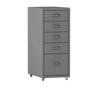 Archivador móvil kökar con 5 cajones 69x28x41 cm acero - gris [en.casa]