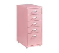 Archivador móvil kökar con 5 cajones 69x28x41 cm acero - rosa [en.casa]