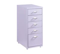 Archivador móvil kökar con 5 cajones 69x28x41 cm acero - violeta [en.casa]