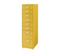 Archivador móvil kökar con 8 cajones 109x28x41 cm acero - amarillo [en.casa]