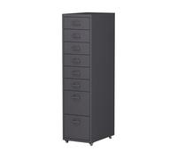Archivador móvil kökar con 8 cajones 109x28x41 cm acero - gris oscuro [en.casa]