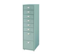 Archivador móvil kökar con 8 cajones 109x28x41 cm acero - verde menta [en.casa]
