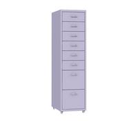 Archivador móvil kökar con 8 cajones 109x28x41 cm acero - violeta [en.casa]