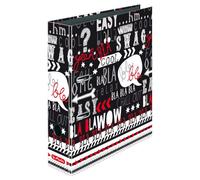 Archivador palanca decorado herlitz black&wow a4 80mm slogan