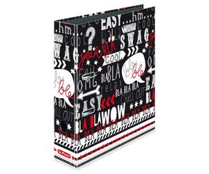 Archivador palanca decorado herlitz black&wow a4 80mm slogan