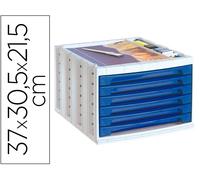 Archivo 2000 Fichero de sobremesa Archivotec con 6 cajones azul opaco