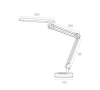 Archivo 2000 Lámpara LED de sobremesa con cabezal pivotable, Plata