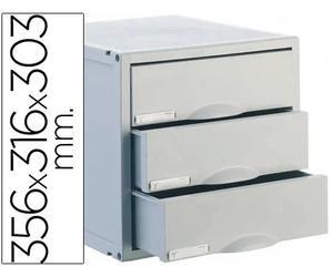 Archivo 2000 Módulo Archisystem de 3 cajones Gris 356x316x303 mm