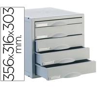 Archivo 2000 Módulo Archisystem de 5 cajones Gris 356x316x303 mm