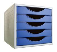 Archivo 2000 - módulo de 5 cajones sostenible, color azul - archivote