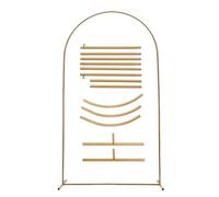 Arco de boda Arco dorado, marco de arco, decoración for bodas, fiestas, soportes fondo, soporte tubo redondo arqueado, kit globos, exhibición(5ft(150cm))