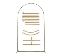 Arco de boda Arco dorado, marco de arco, decoración for bodas, fiestas, soportes fondo, soporte tubo redondo arqueado, kit globos, exhibición(4ft(120cm))