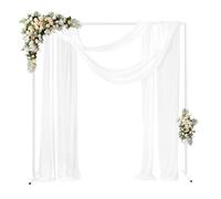 Arco de boda de 2 x 2 m, juego de arco de globos de metal cuadrado, marco blanco, decoración de boda, arco de boda, boda, fiesta de cumpleaños, banquetes, graduación