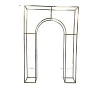 Arco de boda Kit de soporte for arco boda geométrico (1/3 piezas) - Marco floral dorado brillante, decoración for fiestas en el jardín al aire libre(200 x 140 cm 1pcs)
