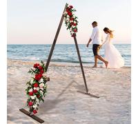 Arco De Boda Madera, Triangular Telón De Fondo De Pie para Gran Fiesta Globos Flores Props Fondo DecoracióN Kit CumpleañOs Estructura Decorativo Ceremonie, Montaje FáCil